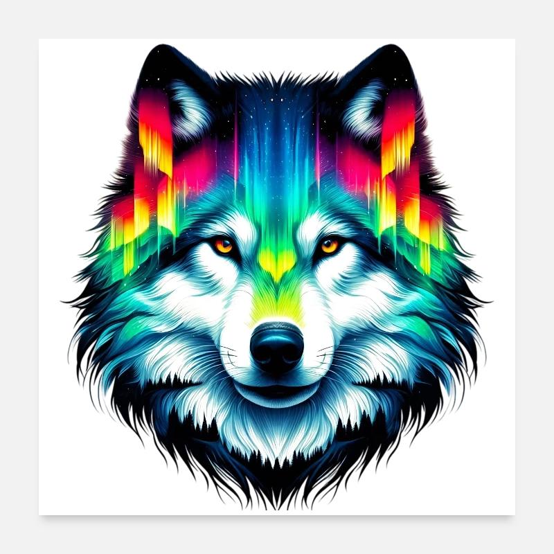Wolf Poster 60x60 cm