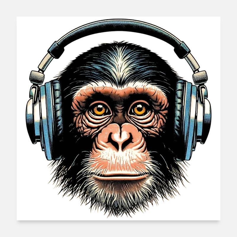 Monkey Poster 24" x 24" (60x60 cm)