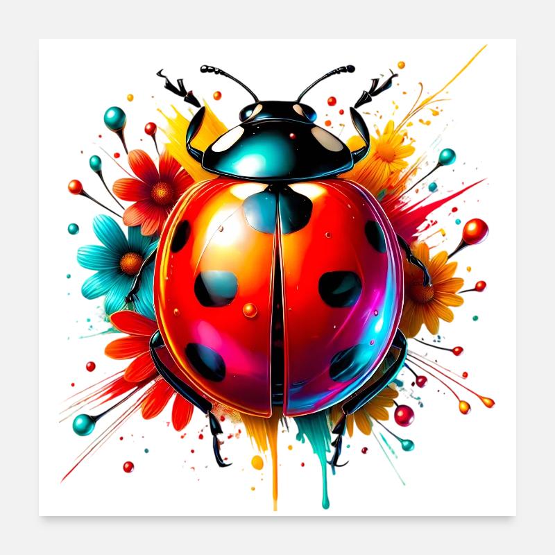 Ladybird Poster 24" x 24" (60x60 cm)