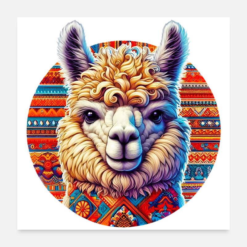 Alpaca Poster 24" x 24" (60x60 cm)