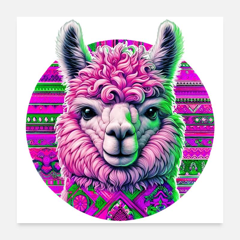 Alpaca Poster 24" x 24" (60x60 cm)