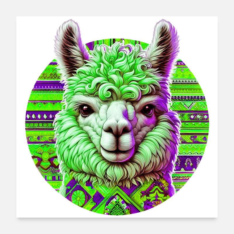 Alpaka Poster 60x60 cm