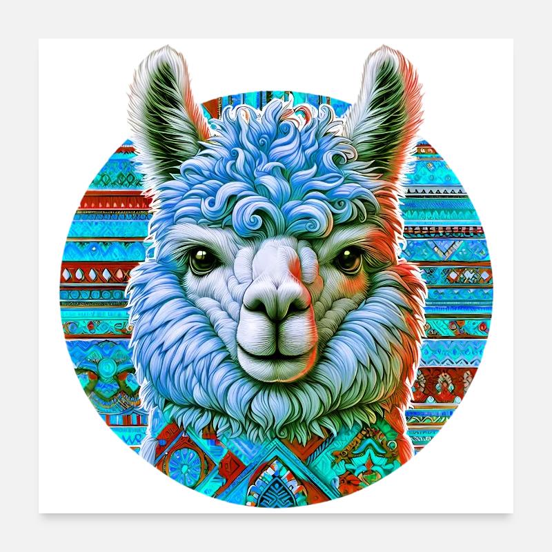 Alpaca Poster 24" x 24" (60x60 cm)