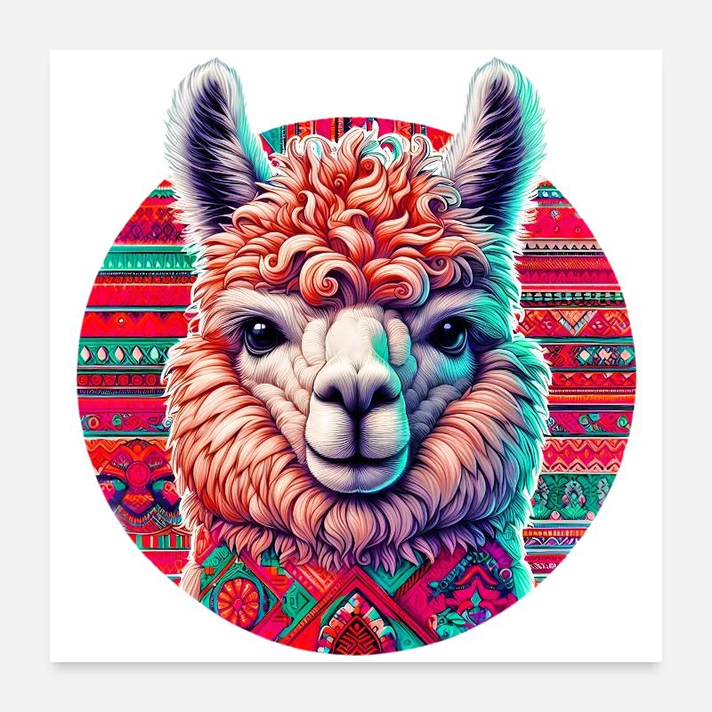 Alpaka Poster 60x60 cm