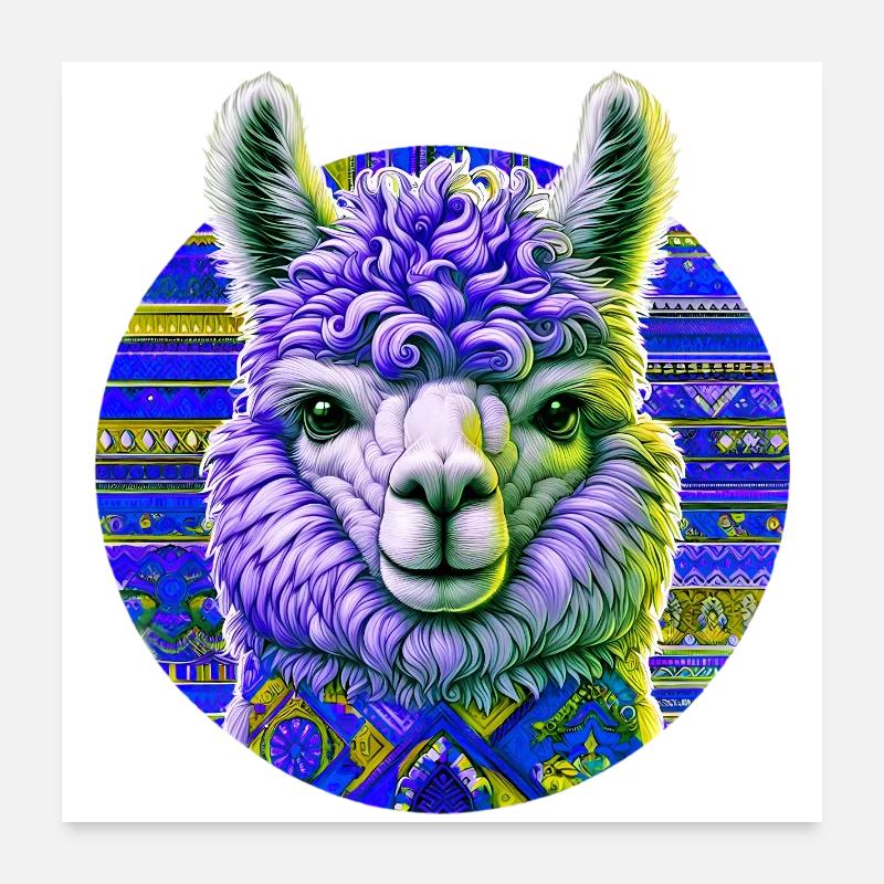 Alpaca Poster 24" x 24" (60x60 cm)