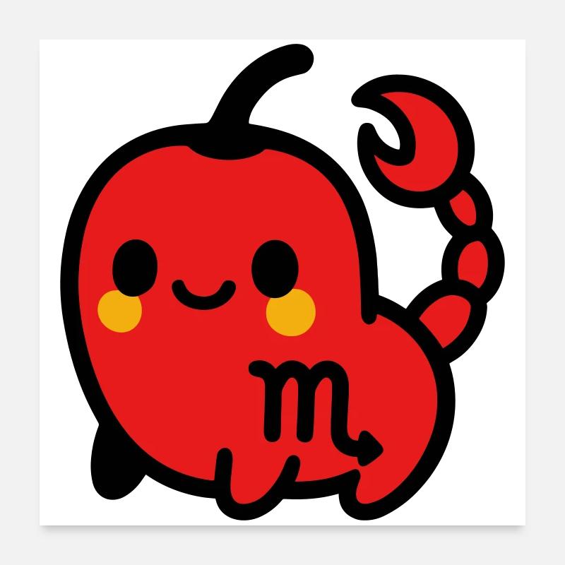 Süßer Chili Skorpion Poster 60x60 cm