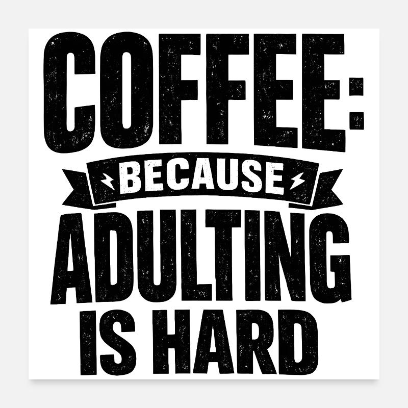 Coffee because Murder is wrong Kaffee retro Poster 60x60 cm