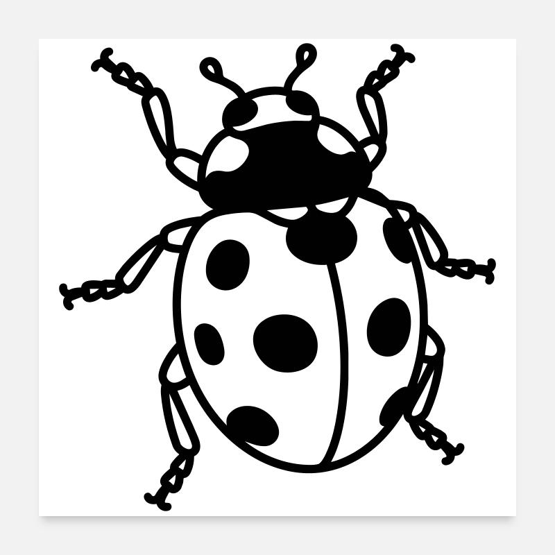 Coccinelle Poster 60 x 60 cm