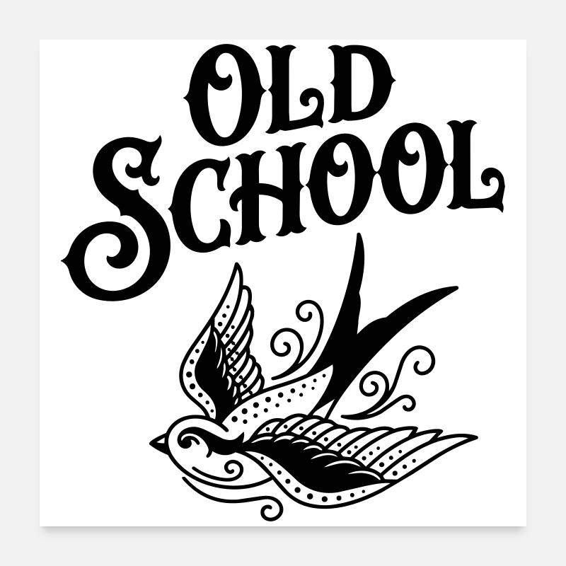 Old School Tatoo Poster 24" x 24" (60x60 cm)