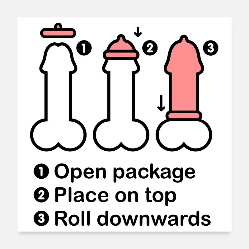 Condom manual Poster 24" x 24" (60x60 cm)