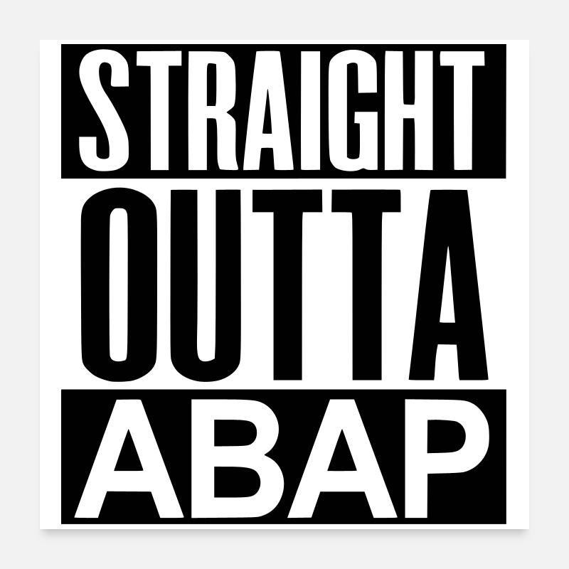 StraightOuttaABAP Poster 60x60 cm