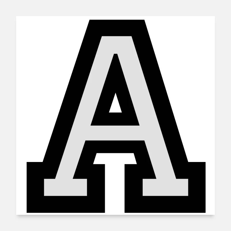 Buchstabe A Poster 60x60 cm