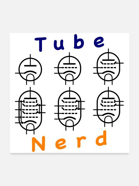 Vacuum Tube Nerd - Poster 24" x 24" (60x60 cm) - white - Front