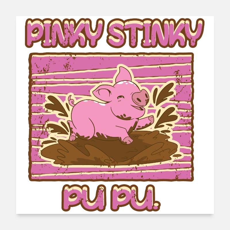 Drôle de cochon Poster 60 x 60 cm