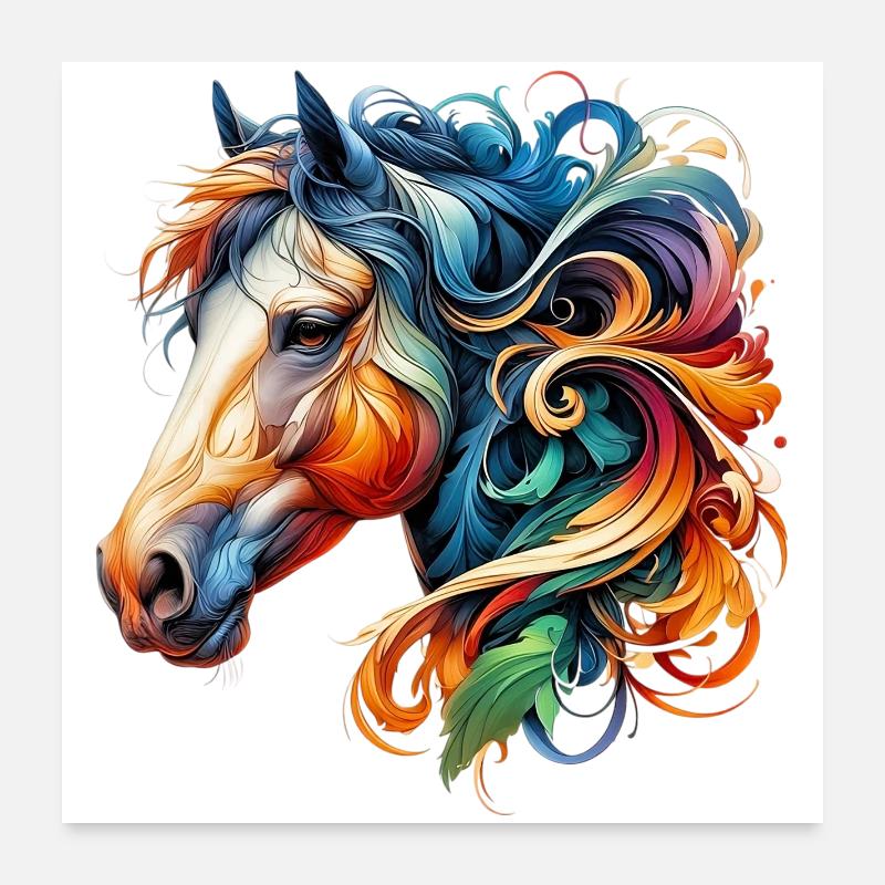 Horse Poster 24" x 24" (60x60 cm)