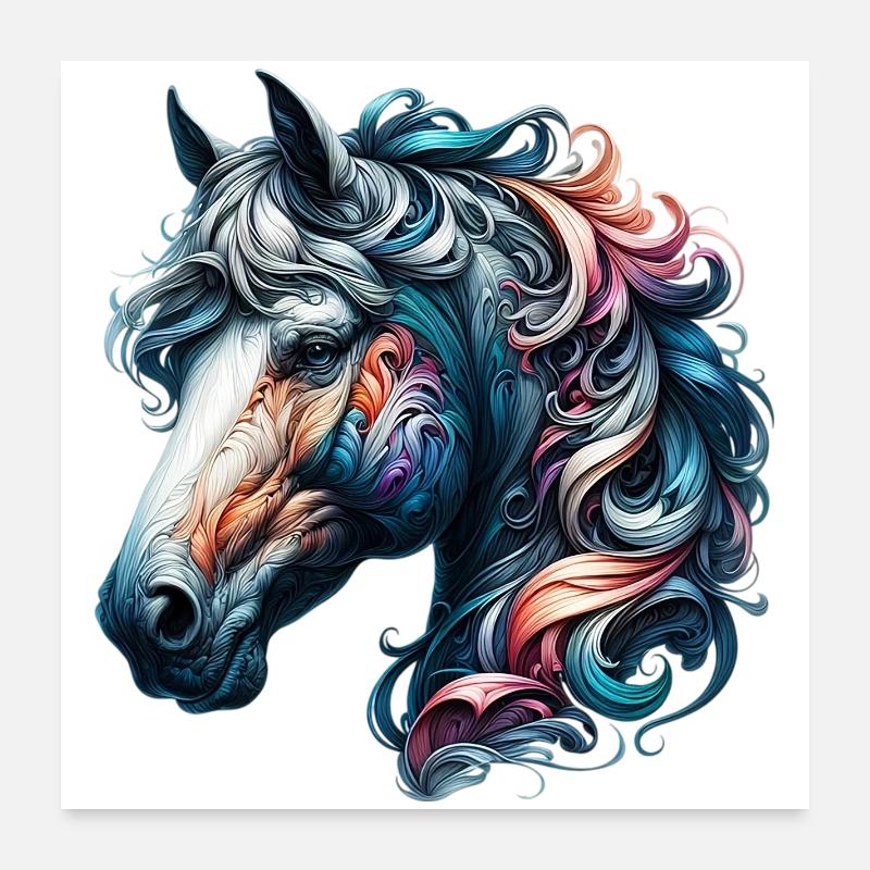 Horse Poster 24" x 24" (60x60 cm)