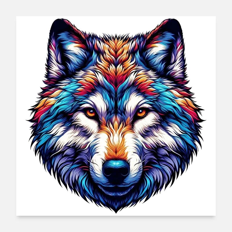 Loup Poster 60 x 60 cm