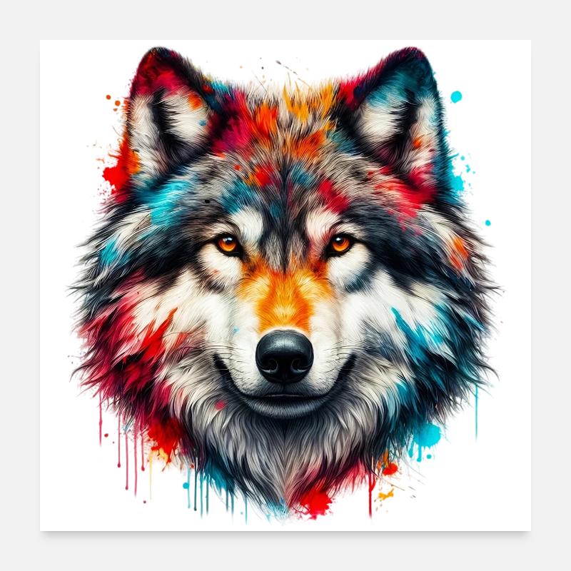 Wolf Poster 60x60 cm