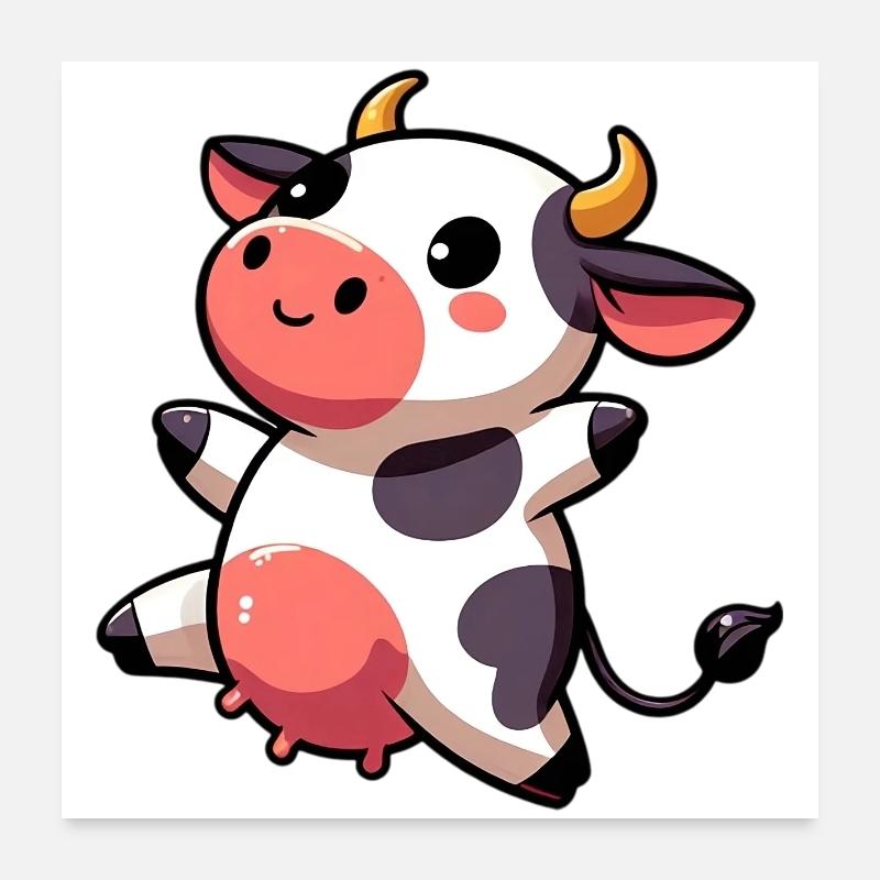 Vache Poster 60 x 60 cm