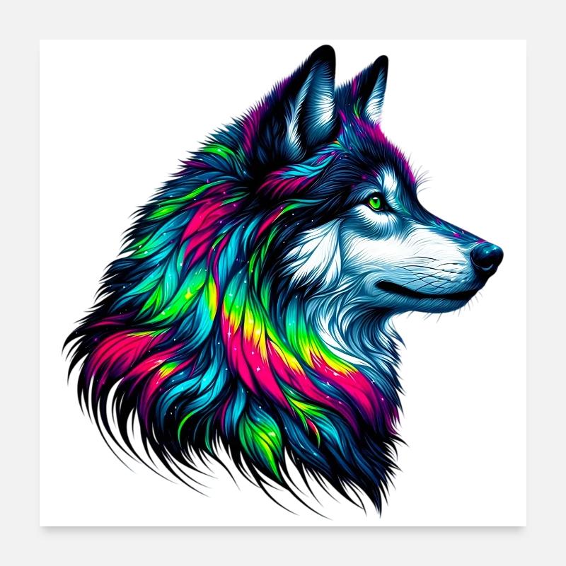 Loup Poster 60 x 60 cm