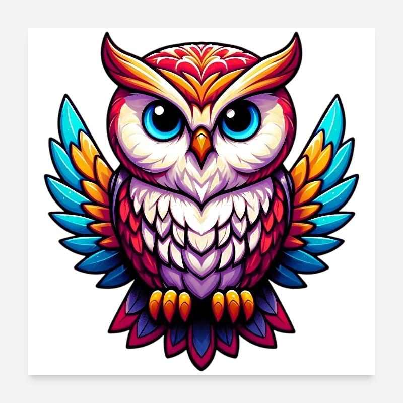 Hibou Poster 60 x 60 cm