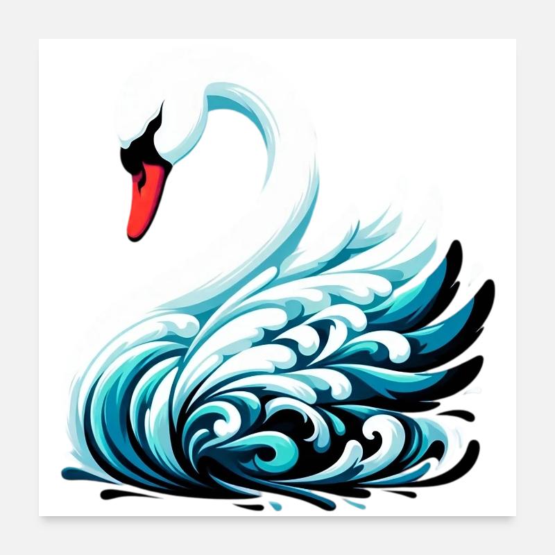 Cygne Poster 60 x 60 cm