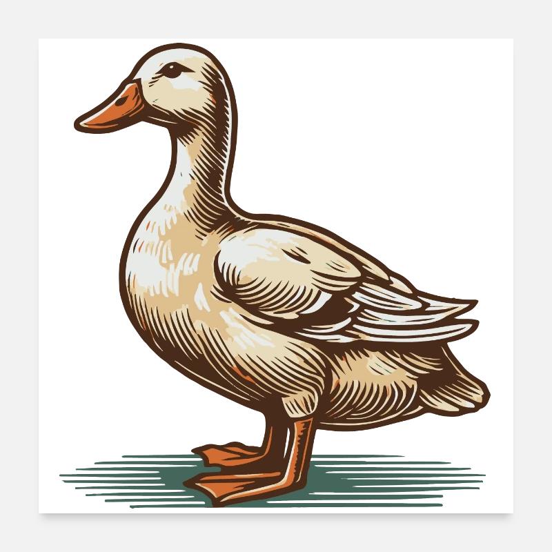 Ente Poster 60x60 cm