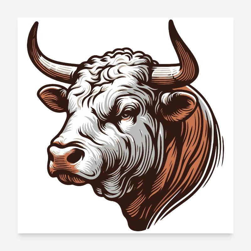 Stier Poster 60x60 cm