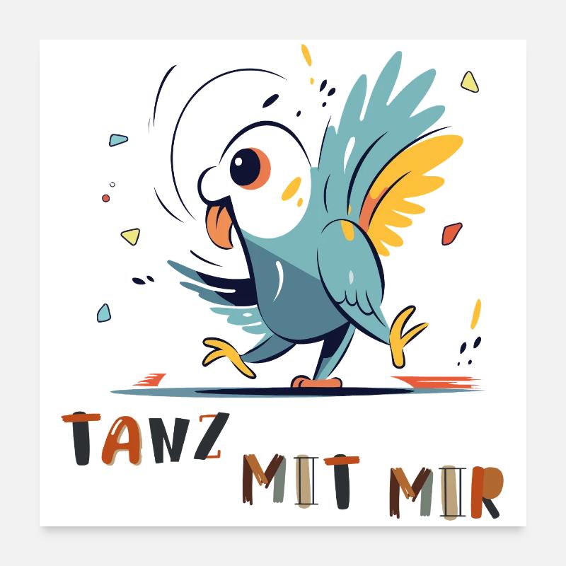 Parrot wants to dance Poster 24" x 24" (60x60 cm)