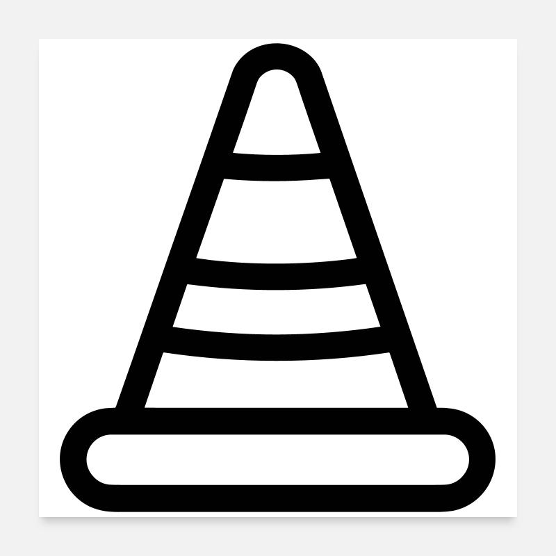 cône de signalisation Poster 60 x 60 cm