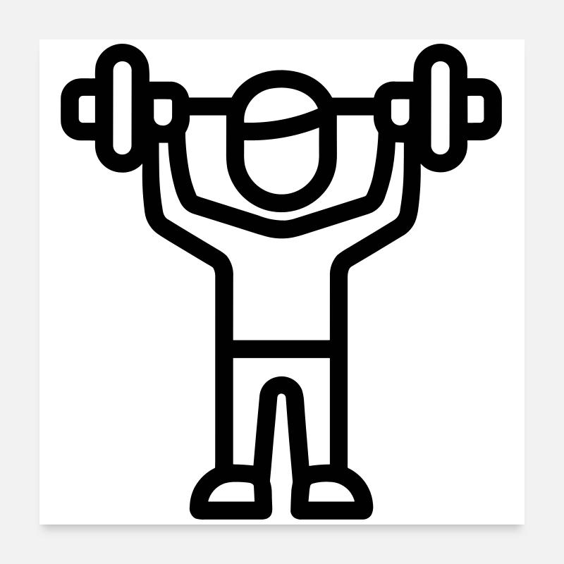 musculation Poster 60 x 60 cm