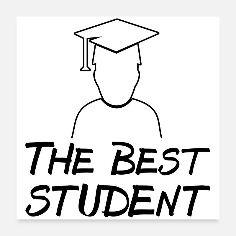 Meilleur étudiant Poster 60 x 60 cm