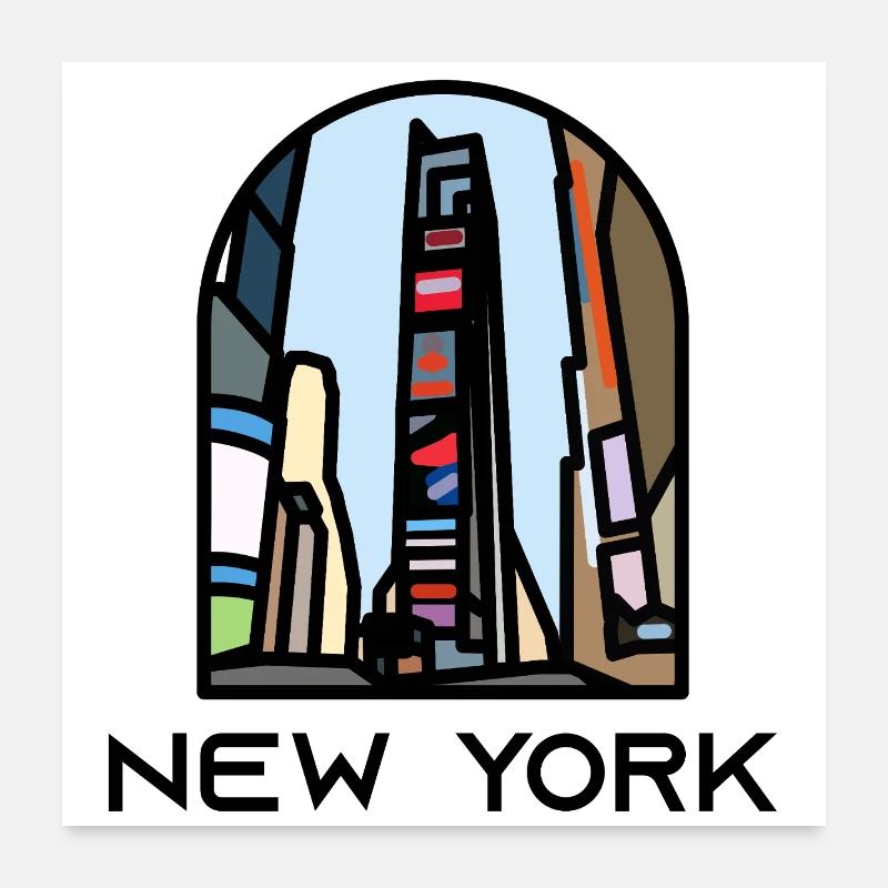 New York - Times Square Poster 60x60 cm