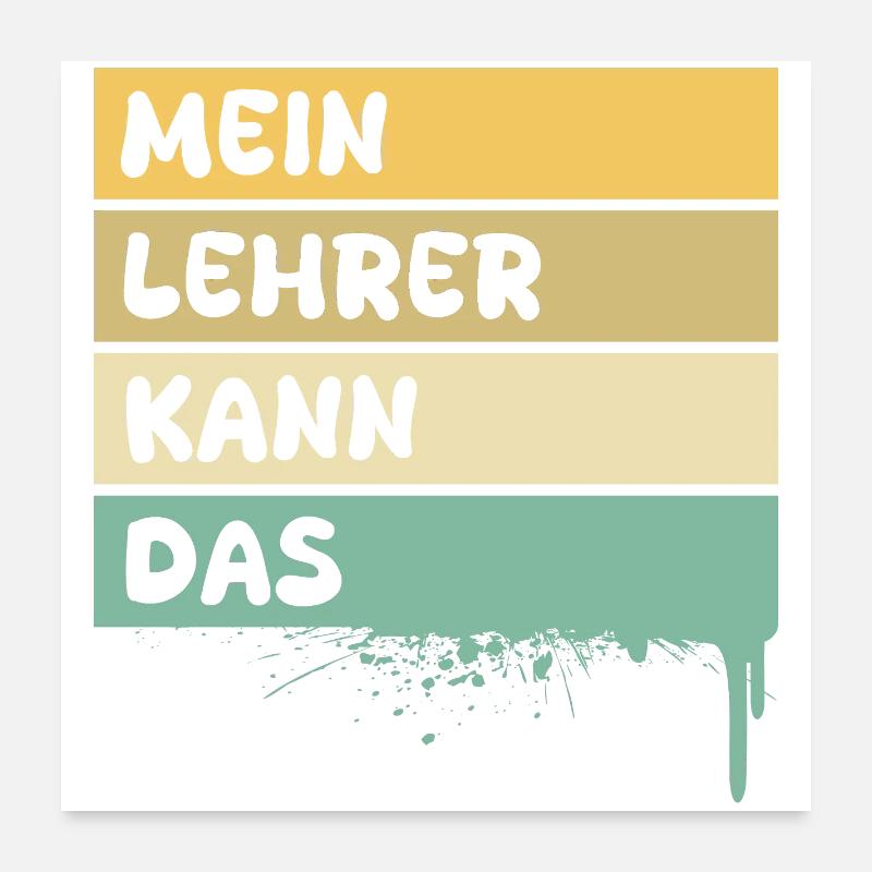 Beruf Lehrer Poster 60x60 cm