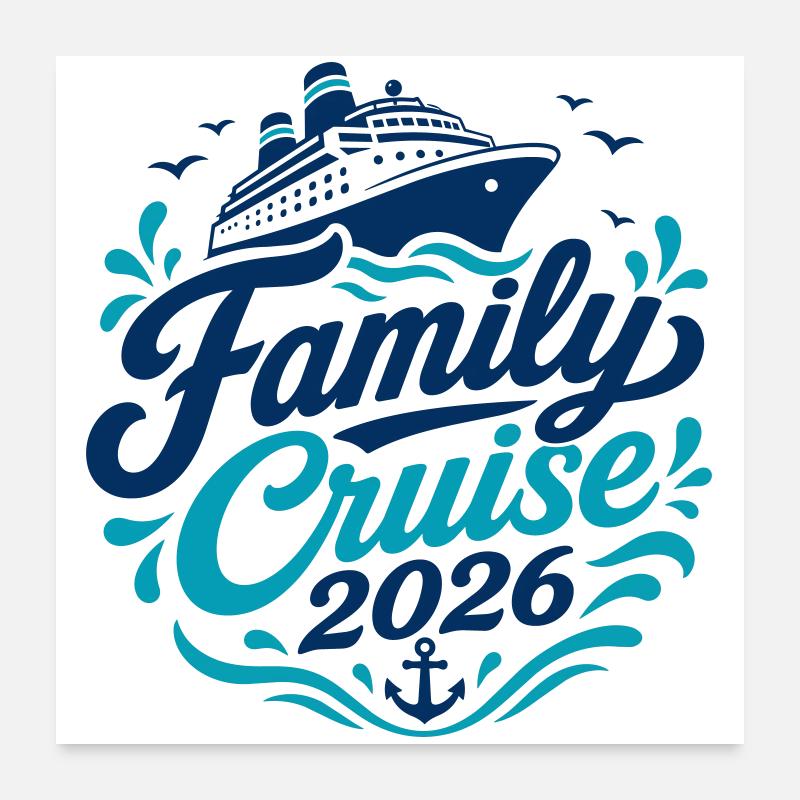 Motif croisière familiale 2026 Poster 60 x 60 cm