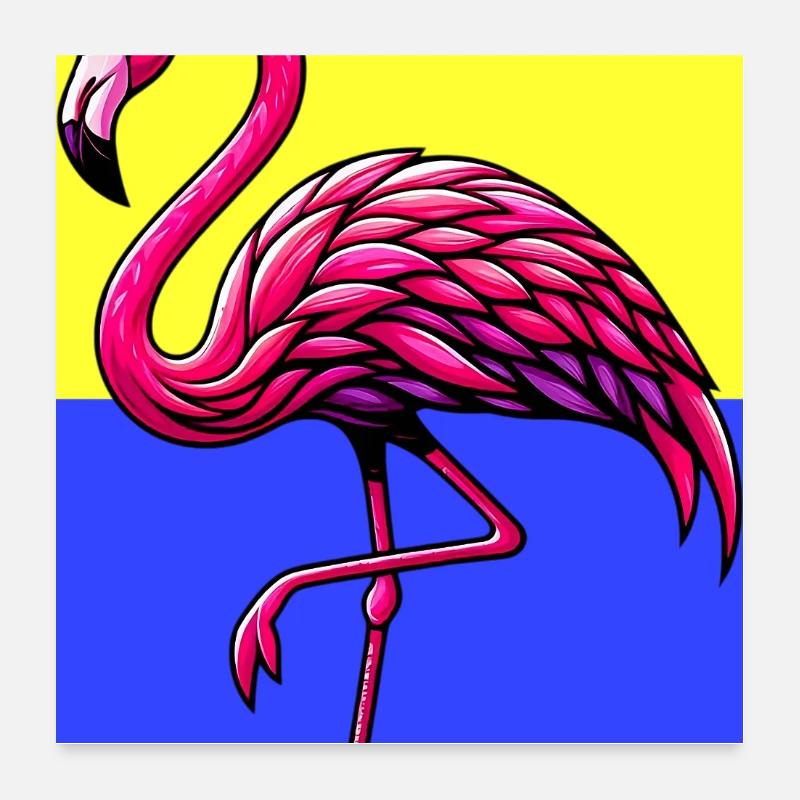 Flamingo Poster 60x60 cm
