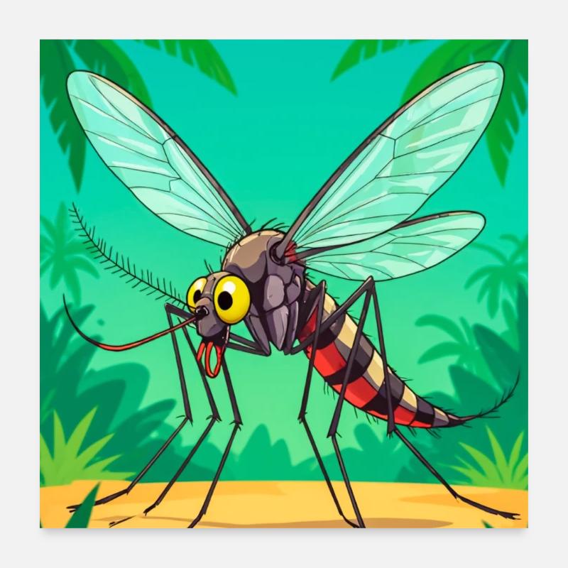 Anopheles-Mücke – weit verbreitet in tropischen Poster 60x60 cm