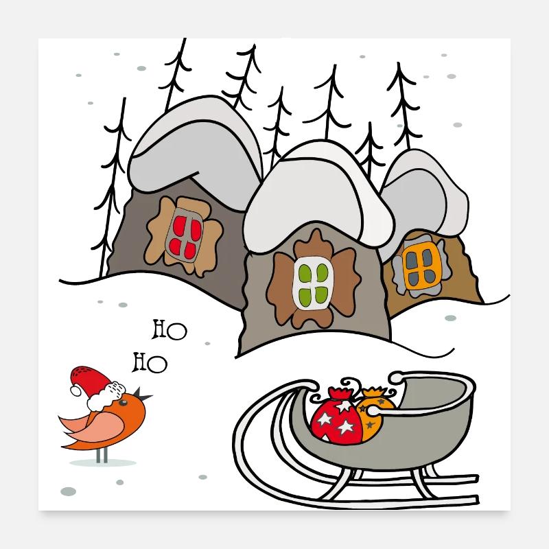 Weihnachten Christmas Poster 60x60 cm