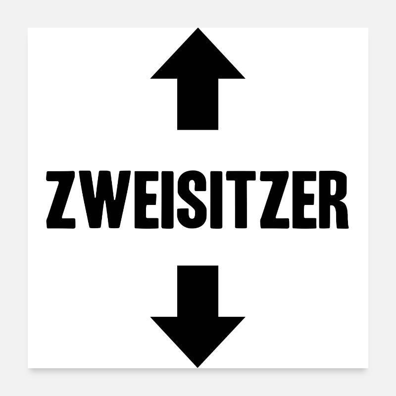 Idée de cadeau de flèche deux places Poster 60 x 60 cm