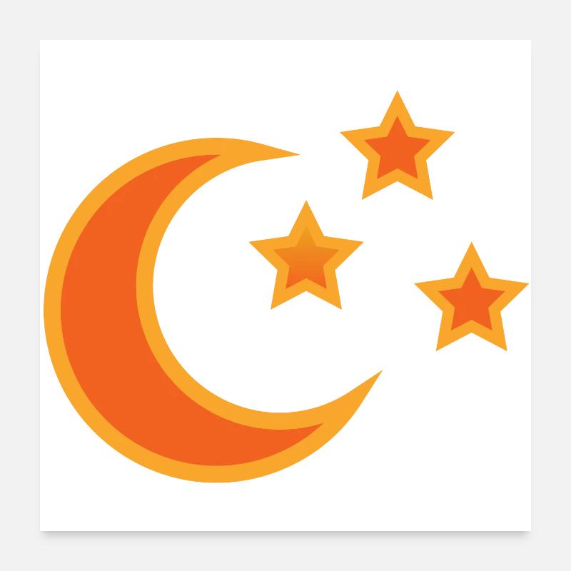 Moon face | Gift Poster 24" x 24" (60x60 cm)