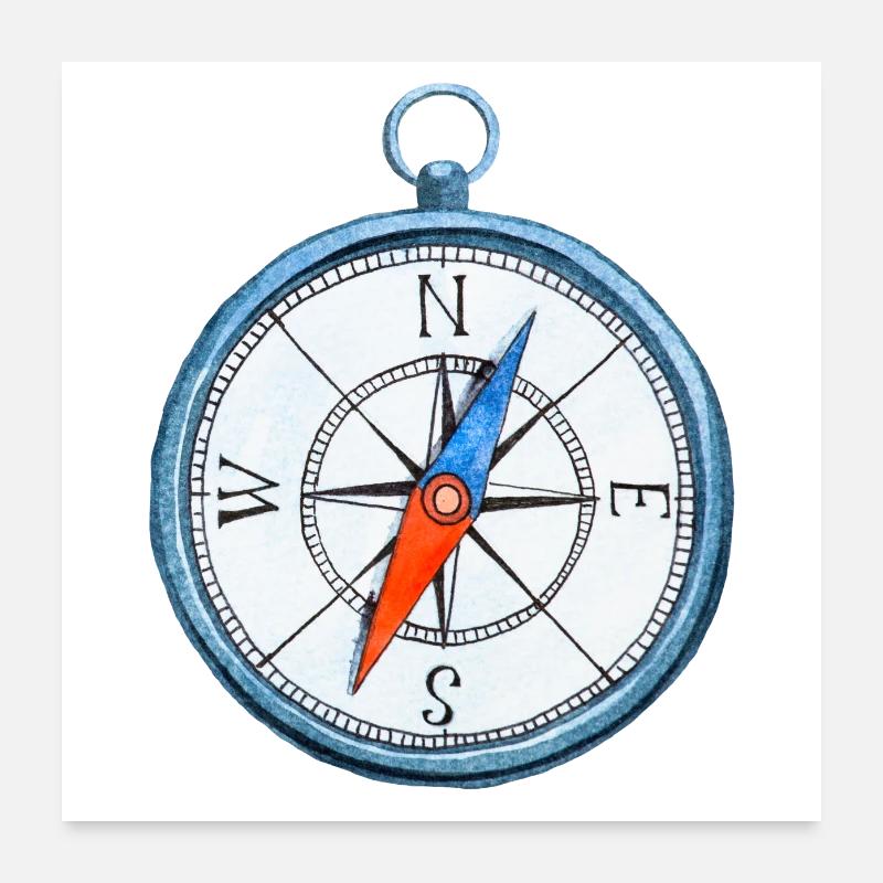 compass Poster 24" x 24" (60x60 cm)