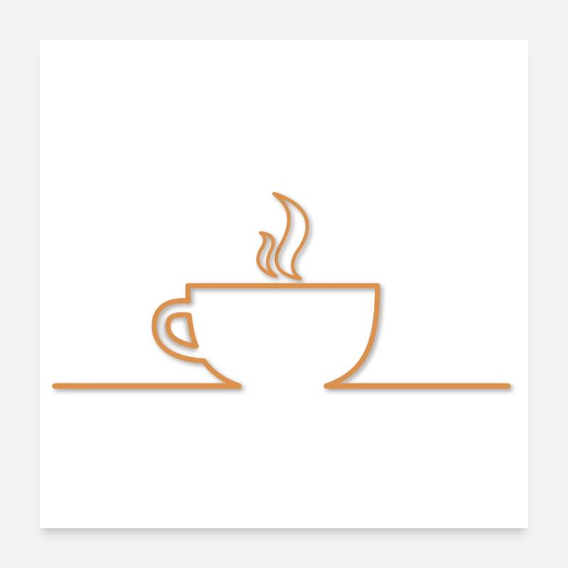 Coffee - Poster 60 x 60 cm - blanc