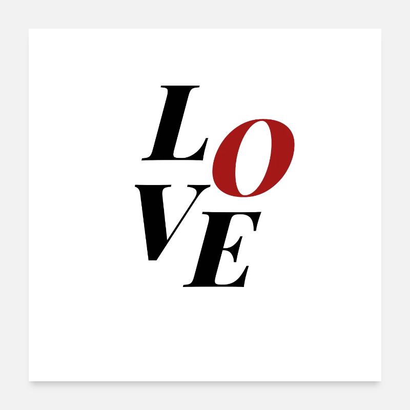 Liebe Poster 60x60 cm