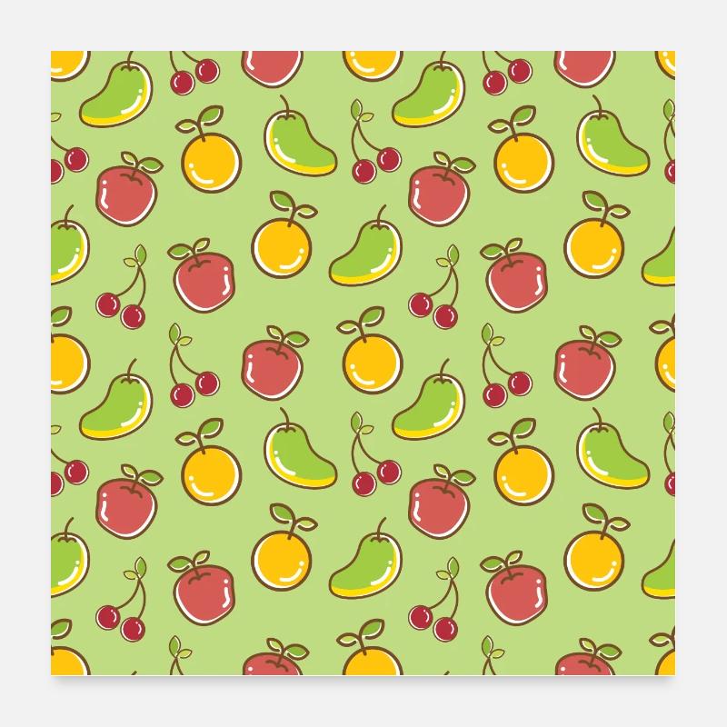 Früchte Mischung Poster 60x60 cm