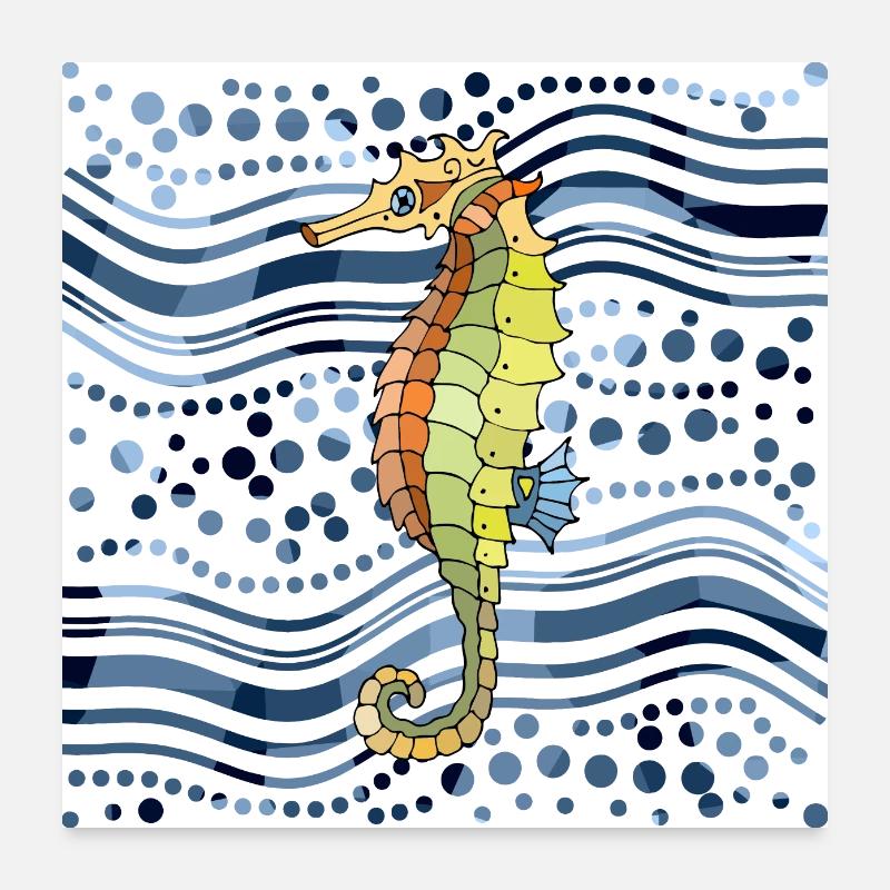 Hippocampe Poster 60 x 60 cm