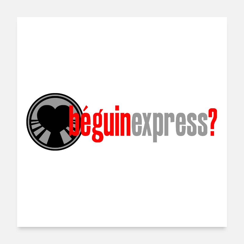 EXPRESS BEGINNEN? - Wortspiele - Francois Ville Poster 60x60 cm