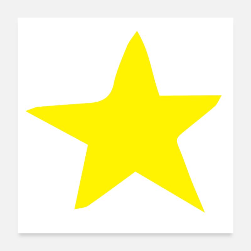 étoile simple ROUGH jaune Poster 60 x 60 cm