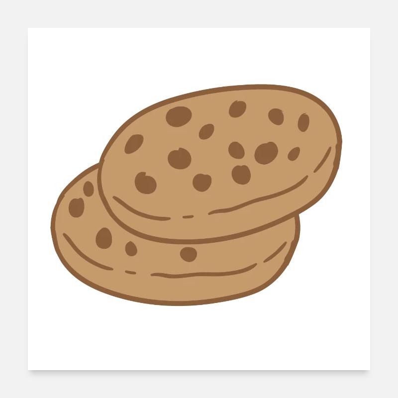 cute brown cookies Poster 24" x 24" (60x60 cm)