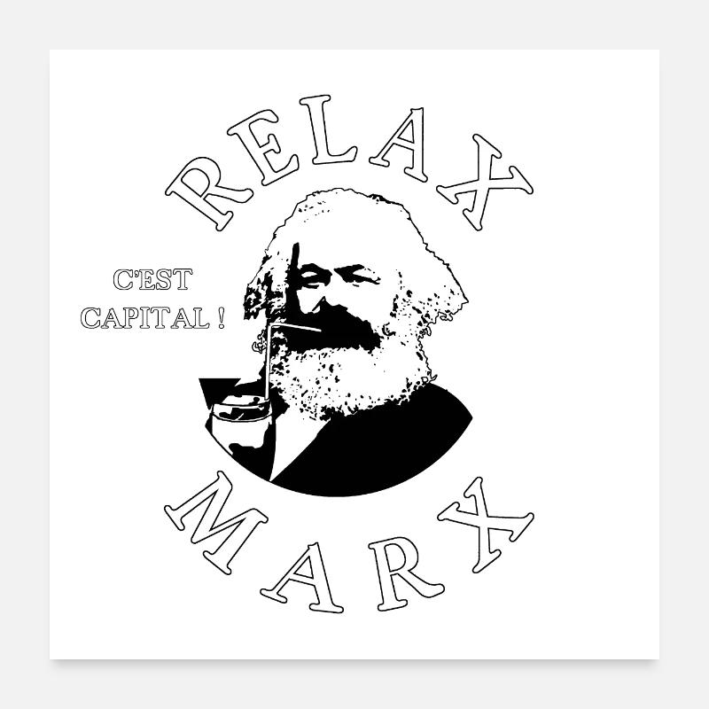 ENTSPANN DICH, MARX! Poster 60x60 cm