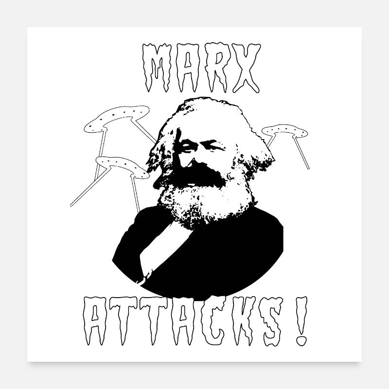 MARX-ANGRIFFE! Poster 60x60 cm